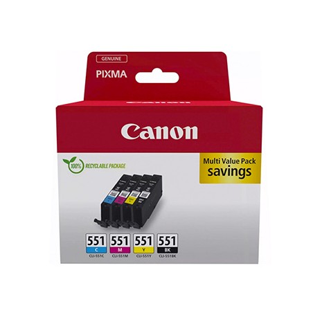 Canon oryginalny ink / tusz CLI-551 C/M/Y/BK  MULTI, 6509B015, CMYK
