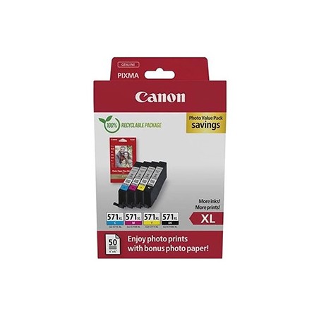 Canon oryginalny ink / tusz CLI-571XL BK/C/M/Y PHOTO VALUE, 0332C006, CMYK
