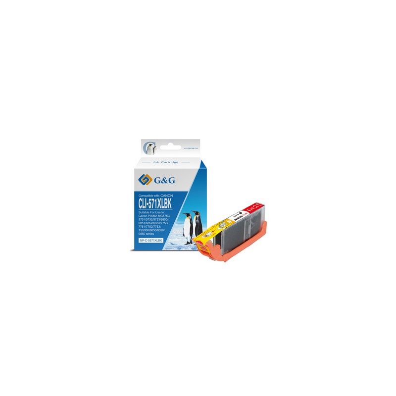 G&G kompatybilny ink / tusz z CLI571BK XL, NP-C-0CL571XLBK, black, 10,8ml, ml high capacity