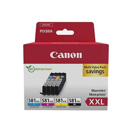 Canon oryginalny ink / tusz CLI-581 XXL CMYK, 1998C007, CMYK, 4*11.7ml, very high capacity, 4-pack
