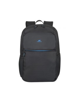 RIVACASE PLECAK NA LAPTOP 17,3" REGENT, CZARNY, 23L, POLIESTER, KIESZENIE NA TABLET 10,1", SMARTFON, DOKUM., BUTELKĘ, AKCES.