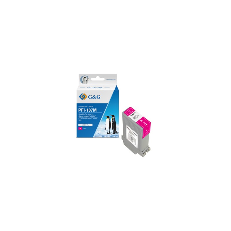 G&G kompatybilny ink / tusz z PFI107M, NC-00107M, 6707B001, magenta, 130ml