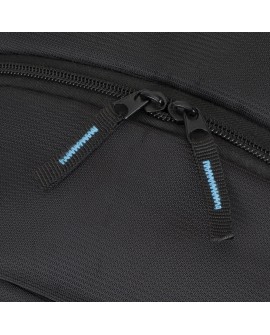 RIVACASE PLECAK NA LAPTOP 17,3" REGENT, CZARNY, 23L, POLIESTER, KIESZENIE NA TABLET 10,1", SMARTFON, DOKUM., BUTELKĘ, AKCES.