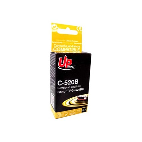 UPrint kompatybilny ink / tusz z PGI520BK, C-520B, black, 20ml, z chipem