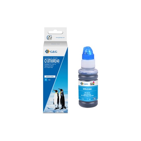G&G kompatybilny ink / tusz z C13T00R240, NPR-E106C, cyan