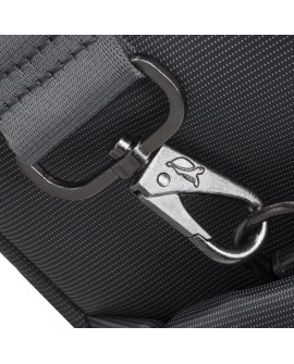 RIVACASE TORBA NA LAPTOP 17,3" CENTRAL, SZARA, Z POLIESTRU, Z KIESZENIAMI NA TABLET, SMARTFON, DOKUMENTY I AKCESORIA