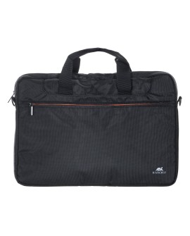 RIVACASE TORBA NA LAPTOP 15,6" REGENT, CZARNA, Z MATERIAŁU WODOODPORNEGO, KIESZENIE NA TABLET, SMARTFON,DOKUMENTY I AKCESORIA