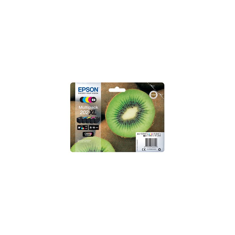 Epson oryginalny ink / tusz C13T02G74010, 202 XL, CMYK, 1x13.8, 1x7.9ml, 3x8.5ml