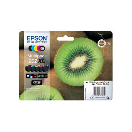 Epson oryginalny ink / tusz C13T02G74010, 202 XL, CMYK, 1x13.8, 1x7.9ml, 3x8.5ml