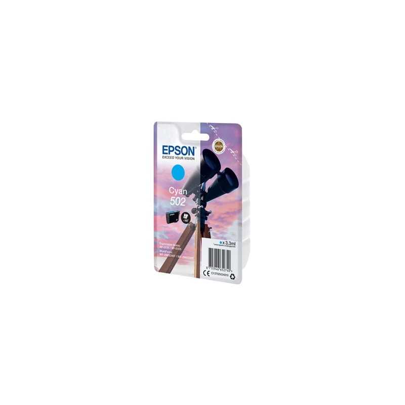 Epson oryginalny ink / tusz C13T02V24010, 502, T02V240, cyan, 165s, 3.3ml