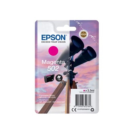 Epson oryginalny ink / tusz C13T02V34010, 502, T02V340, magenta, 165s, 3.3ml
