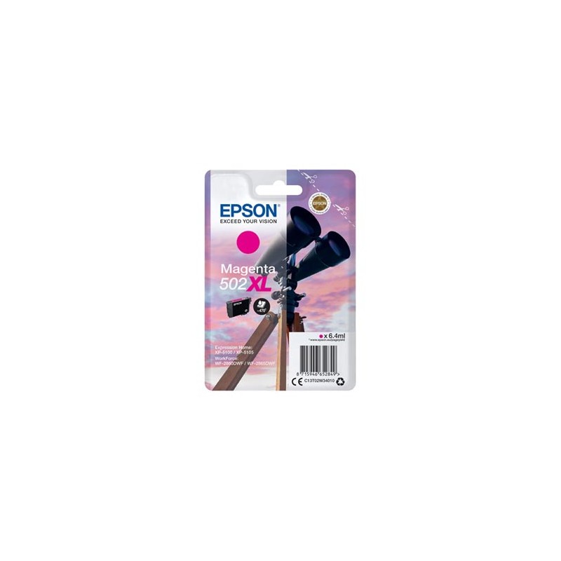 Epson oryginalny ink / tusz C13T02W34010, 502XL, T02W340, magenta, 470s, 6.4ml