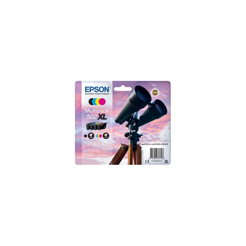 Epson oryginalny ink / tusz C13T02W64010, 502XL, T02W640, CMYK, 3x6.4/9.2ml