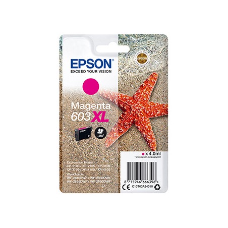Epson oryginalny ink / tusz C13T03A34010, 603XL, magenta, 4.0ml