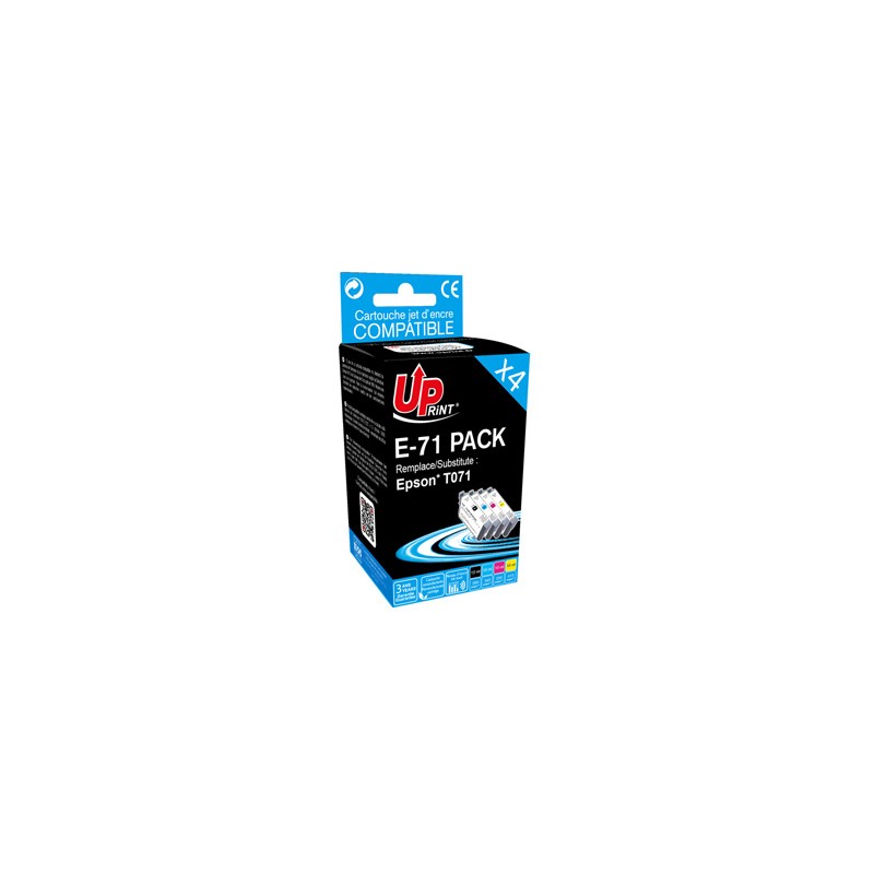 UPrint kompatybilny ink / tusz z C13T071, E-71 PACK, 1xblack/1xcyan/1xmagenta/1xyellow, 1x12 a 3x10ml