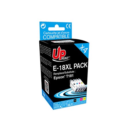 UPrint kompatybilny ink / tusz z C13T181, 18XL, E-18XL BK/C/M/Y PACK 4, 1xblack/1xcyan/1xmagenta/1xyellow, 1x12+3x9ml