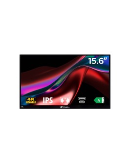 Verbatim 32238 monitor komputerowy 39,6 cm (15.6") 3840 x 2160 px 4K Ultra HD LCD Ekran dotykowy Czarny