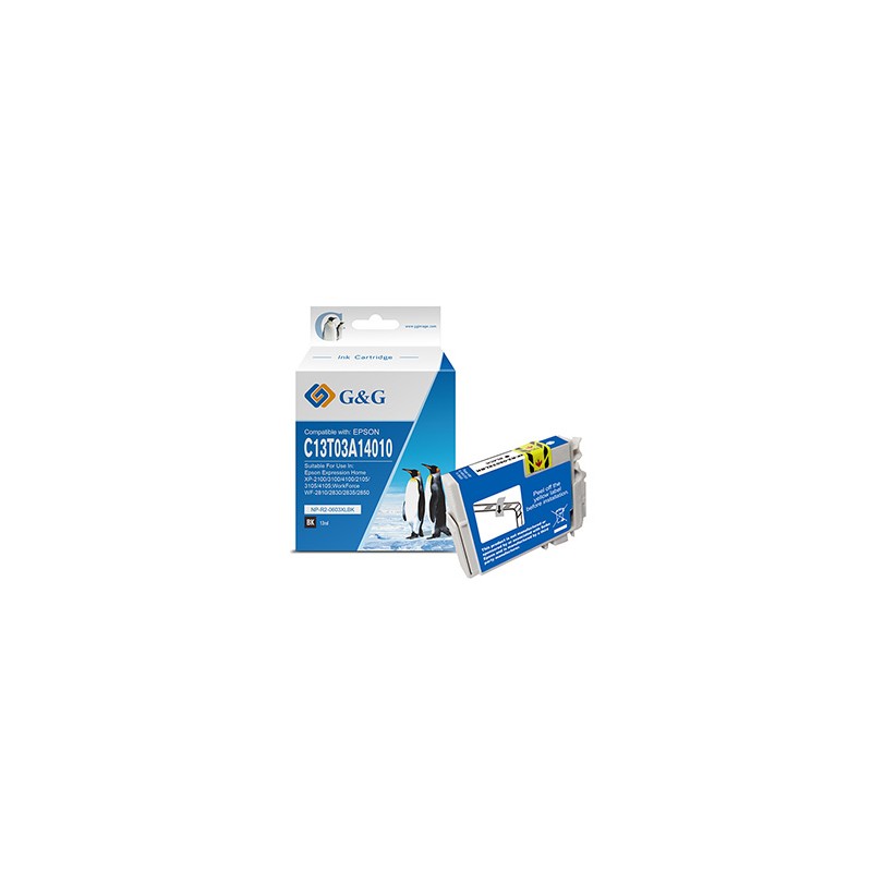 G&G kompatybilny ink / tusz z C13T03A14010, 603XL, NP-R-0603XLBK, black, 500s