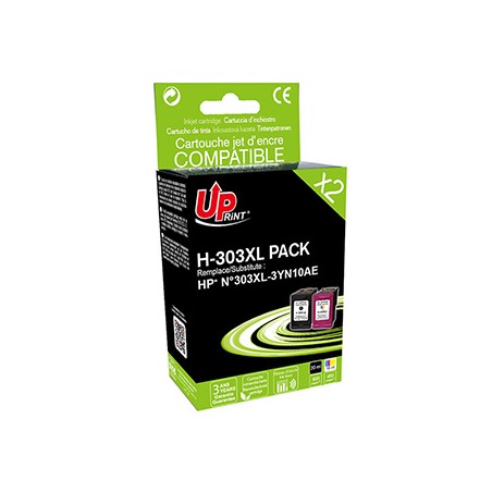 UPrint kompatybilny zestaw tuszy z 3YN10AE, HP 303 XL, black/color, 600/450s, 20/18ml, value pack