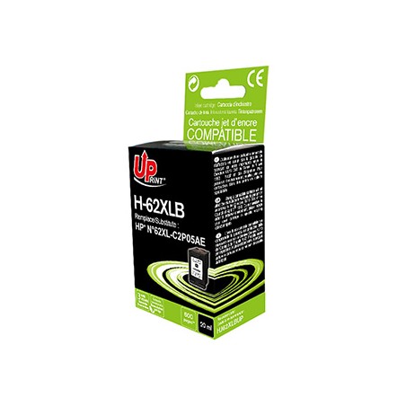 UPrint kompatybilny ink / tusz z C2P05AE, HP 62XL, black, 600s