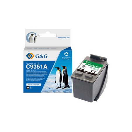 G&G kompatybilny ink / tusz z C9351A, HP 21, NH-R9351BK, black, 16ml, ml