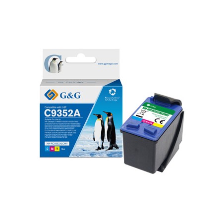 G&G kompatybilny ink / tusz z C9352A, HP 22, NH-R9352C/M/Y, CMY, 16ml, ml