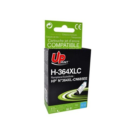 UPrint kompatybilny ink / tusz z CB323EE, CN685EE, HP 364XL, H-364XLC, cyan, 12ml, z chipem