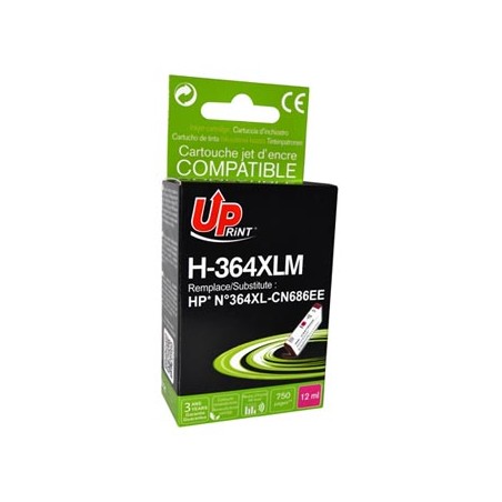UPrint kompatybilny ink / tusz z CB324EE, CN686EE, HP 364XL, H-364XLM, magenta, 12ml, z chipem