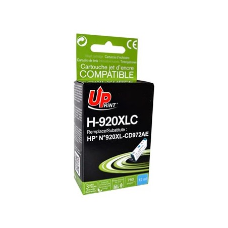 UPrint kompatybilny ink / tusz z CD972AE, HP 920XL, H-920XLC, cyan, 12ml