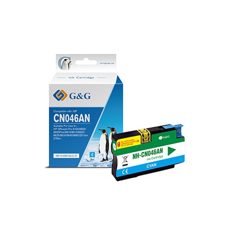 G&G kompatybilny ink / tusz z CN046AE, NP-H-0951XLC(HP950XL, cyan, 1500s