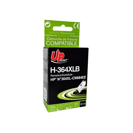 UPrint kompatybilny ink / tusz z CN684EE, HP 364XL, H-364XLB, black, 20ml, z chipem