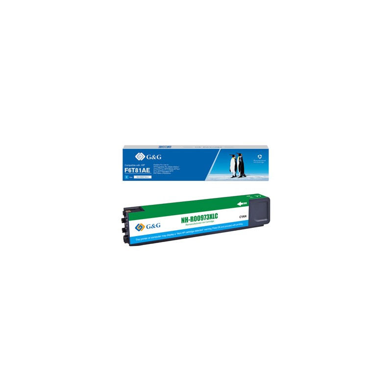 G&G kompatybilny ink / tusz z F6T81AE, NH-R00973XLC, cyan, 7000s