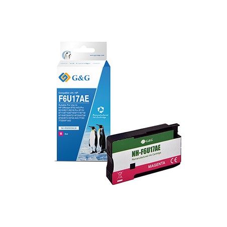 G&G kompatybilny ink / tusz z F6U17AE, HP 953XL, NH-R00953XLM, magenta, 1600s, magenta