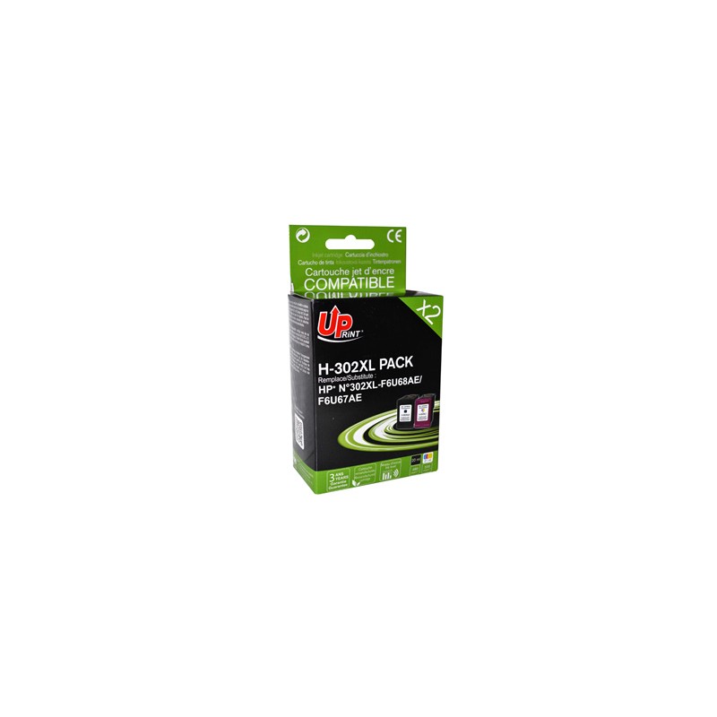 UPrint kompatybilny ink / tusz z F6U68AE, F6U67AE, HP 302XL, H-302XL BK/CL PACK, black+color, 600+400s, 20+18ml