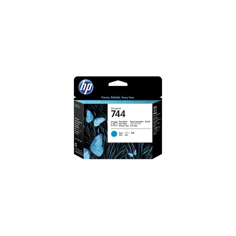 HP oryginalny głowica drukująca F9J86A, HP 744, photo black/cyan