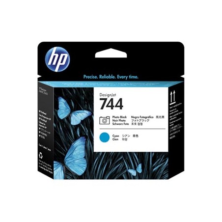 HP oryginalny głowica drukująca F9J86A, HP 744, photo black/cyan