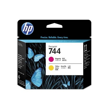 HP oryginalny głowica drukująca F9J87A, HP 744, magenta/yellow