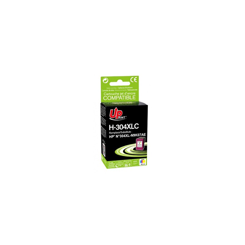 UPrint kompatybilny ink / tusz z N9K07AE, HP 304XL, H-304XLC, Tri-color, 400s, 18ml, proszt