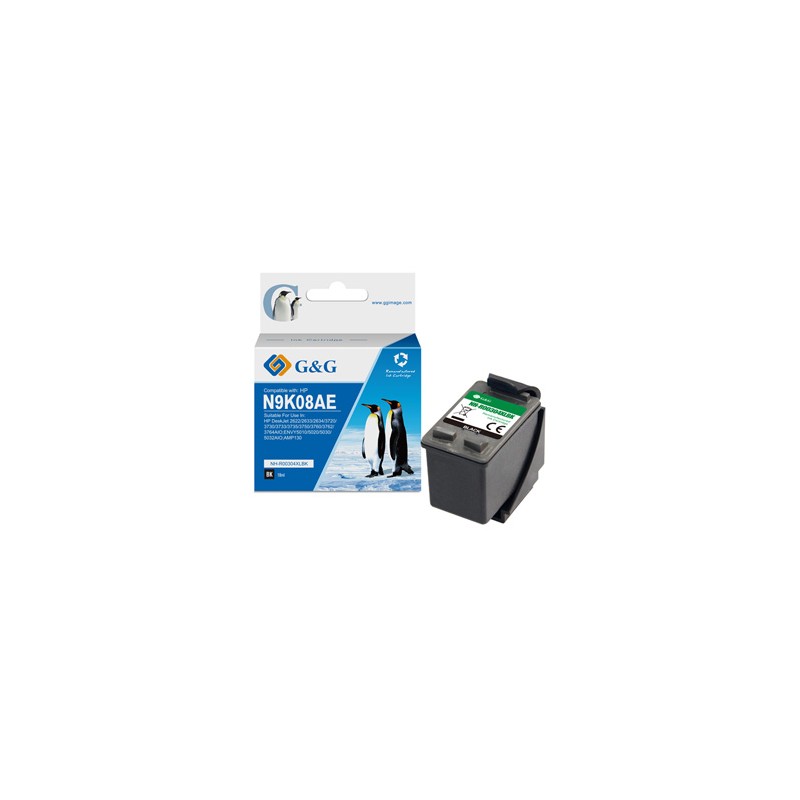 G&G kompatybilny ink / tusz z N9K08AE, HP 304XL, NH-RC304XLBK-T, black, 18ml, ml