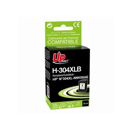 UPrint kompatybilny ink / tusz z N9K08AE, HP 304XL, H-304XLB, black, 700s, 20ml