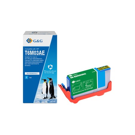 G&G kompatybilny ink / tusz z T6M03AE, HP 903XL, NH-R00903XLC, cyan, 825s