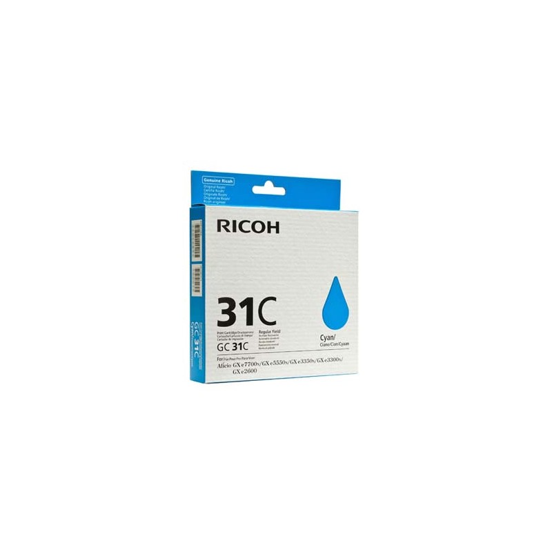 Ricoh oryginalny wkład żelowy 405689, typ GC 31C, cyan, EOL