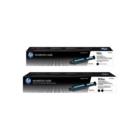HP oryginalny toner reload kit W1103AD, HP 103AD, black, 5000 (2x2500)s, dual pack