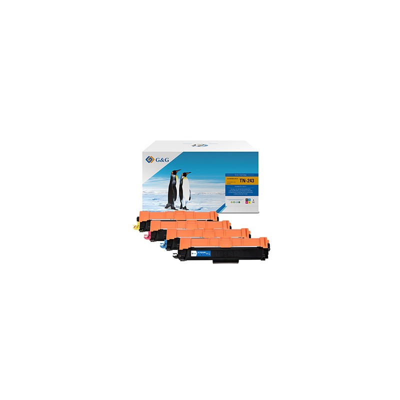 G&G kompatybilny toner z Brother TN243CMYK, NT-PB243BK/C/M/Y-4, CMYK, 1000s