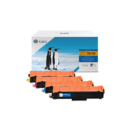 G&G kompatybilny toner z Brother TN243CMYK, NT-PB243BK/C/M/Y-4, CMYK, 1000s