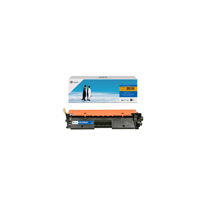 G&G kompatybilny toner z Canon CRG051H, NT-PC051XC, black, 4100s, high capacity