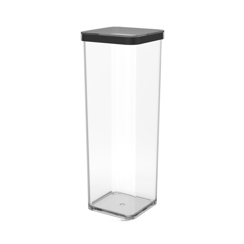 Rotho Pojemnik na przysmaki kwadratowy 2.0L LOFT transparentny/czarny