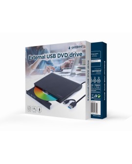 GEMBIRD ZEWNĘTRZNA NAGRYWARKA DVD 8X, CD 24X USB 3.1 SLIM CZARNA