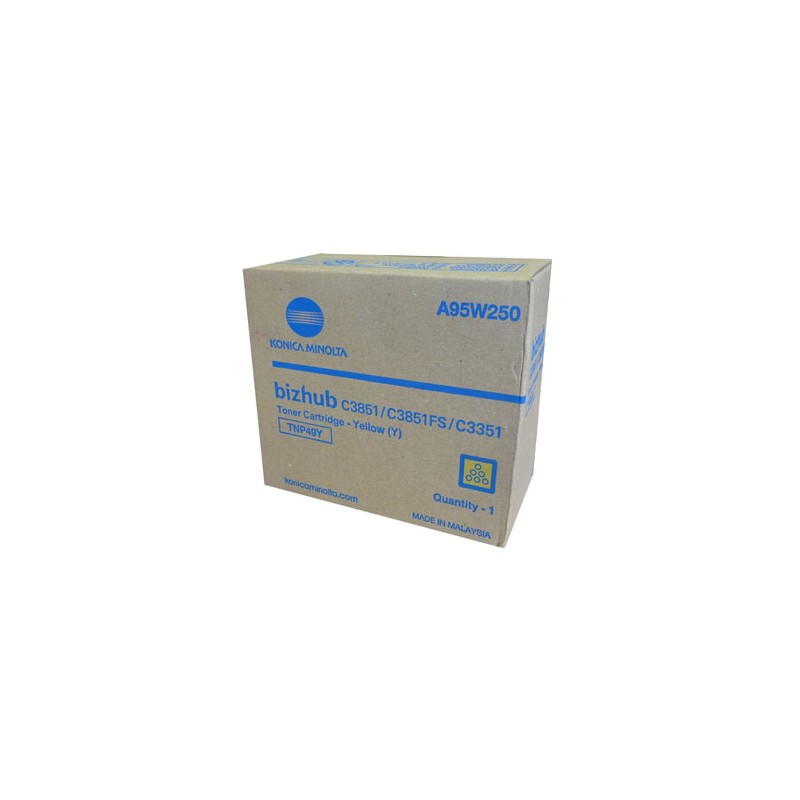 Konica Minolta oryginalny toner A95W250, TNP-49Y, yellow, 12000s