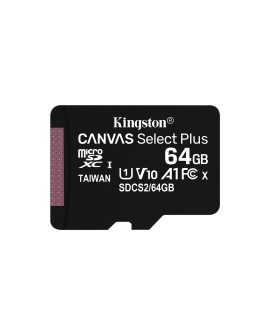 Karta pamięci z adapterem Kingston Canvas Select Plus SDCS2/64GB (64GB Class 10, Class U1, V10 + adapter)